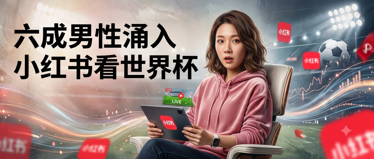 六成男性涌入小红书看世界杯，但真正值钱的不是他们，是被重定价的决策流量